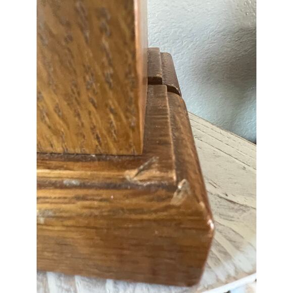 Antique Stickley Mission Oak Arts & Crafts Desk or Library  Vintage Stickley Book Blocks Mission Oak Bookends Pair